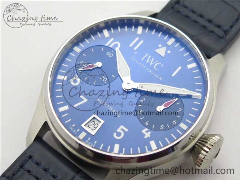 Big Pilot IW501008 “Boutique London” SS ZF Best Edition Blue Dial on Blue Leather Strap A52010