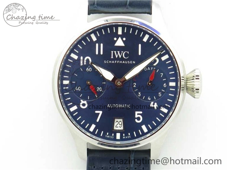 Big Pilot IW501008 “Boutique London” SS ZF Best Edition Blue Dial on Blue Leather Strap A52010