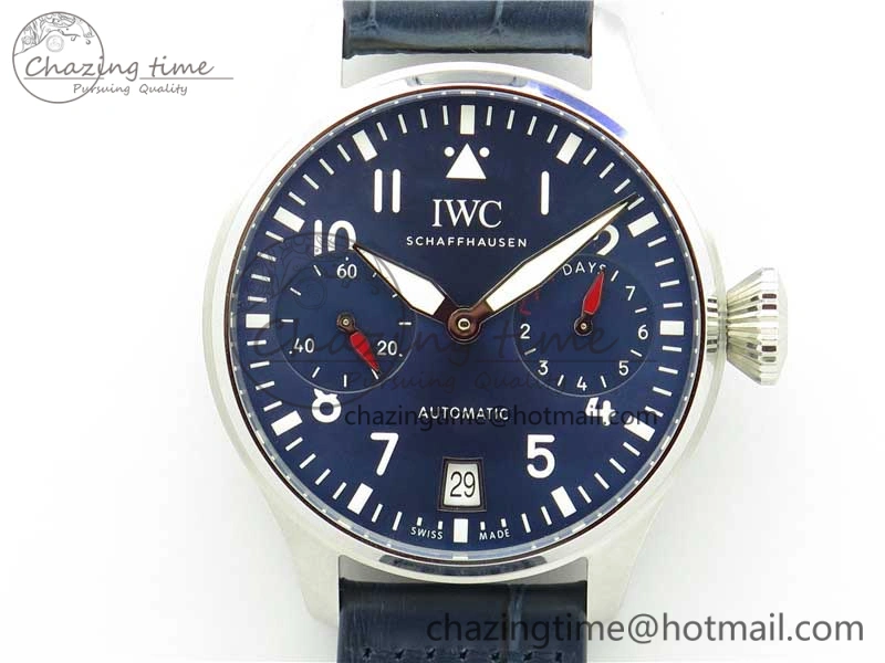 Big Pilot IW501008 “Boutique London” SS ZF Best Edition Blue Dial on Blue Leather Strap A52010