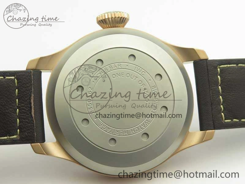 Big Pilot IW510301 Satin-Polished RG YLF Best Edition Black Dial On Leather Strap A521111