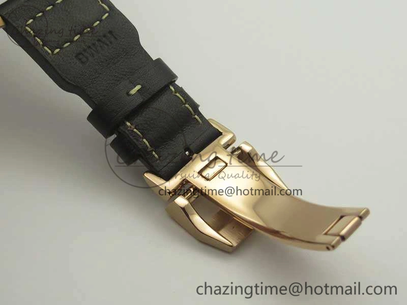 Big Pilot IW510301 Satin-Polished RG YLF Best Edition Black Dial On Leather Strap A521111
