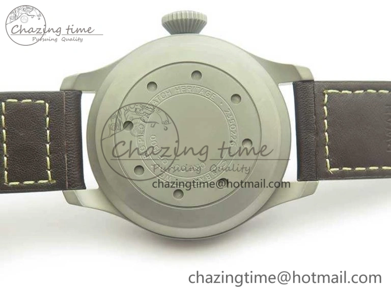 Big Pilot IW510301 Satin-Polished SS YLF Best Edition Black Dial On Leather Strap A521111