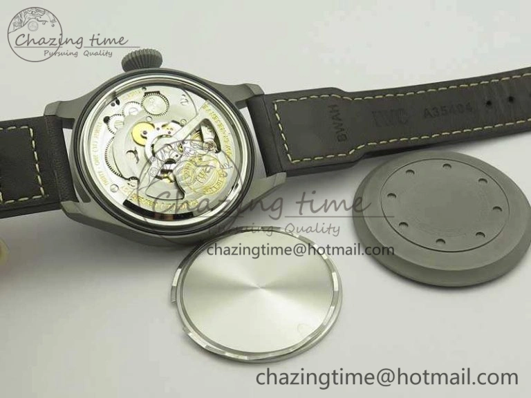 Big Pilot IW510301 Satin-Polished SS YLF Best Edition Black Dial On Leather Strap A521111