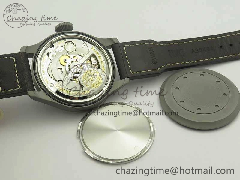 Big Pilot IW510301 Satin-Polished SS YLF Best Edition Black Dial On Leather Strap A521111