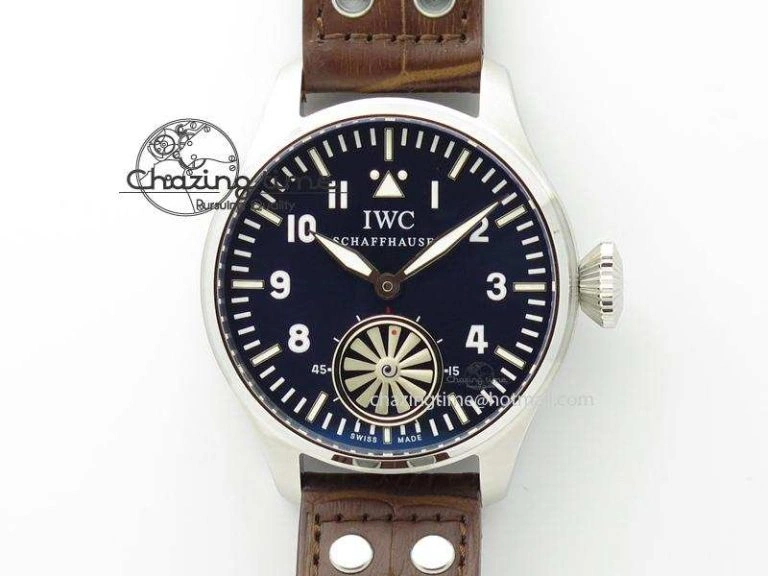 Big Pilot “Markus Buhler” IW5003 Turbine V6F Best Edition Blue Dial On Leather Strap A6498