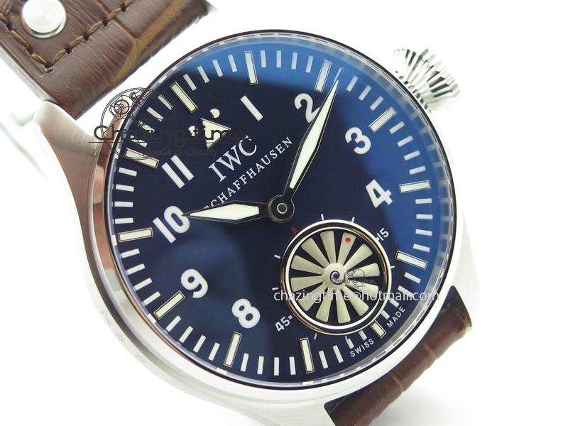 Big Pilot “Markus Buhler” IW5003 Turbine V6F Best Edition Blue Dial On Leather Strap A6498