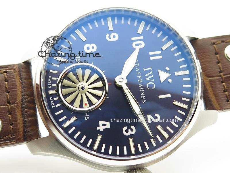 Big Pilot “Markus Buhler” IW5003 Turbine V6F Best Edition Blue Dial On Leather Strap A6498
