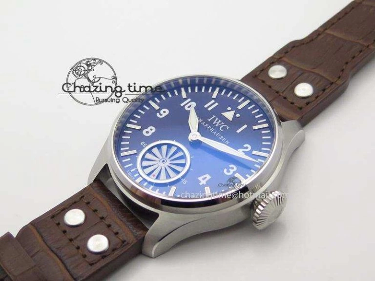 Big Pilot “Markus Buhler” IW5003 Turbine V6F Best Edition Blue Dial On Leather Strap A6498