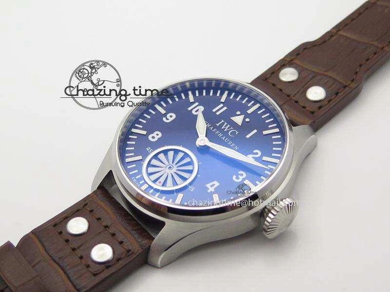 Big Pilot “Markus Buhler” IW5003 Turbine V6F Best Edition Blue Dial On Leather Strap A6498
