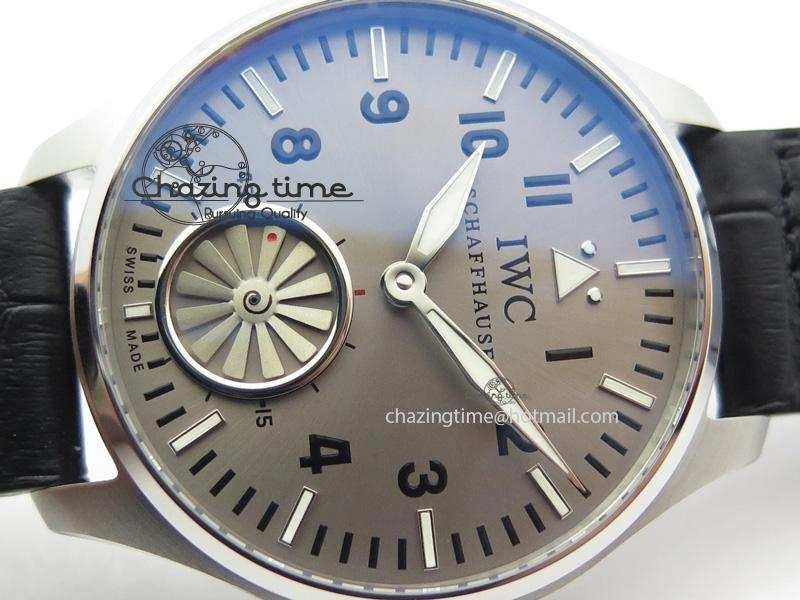 Big Pilot “Markus Buhler” IW5003 Turbine V6F Best Edition Grey Dial On Leather Strap A6498