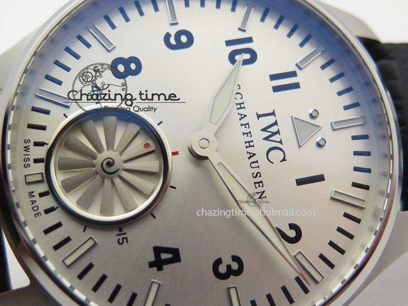 Big Pilot “Markus Buhler” IW5003 Turbine V6F Best Edition Silver Dial On Leather Strap A6498