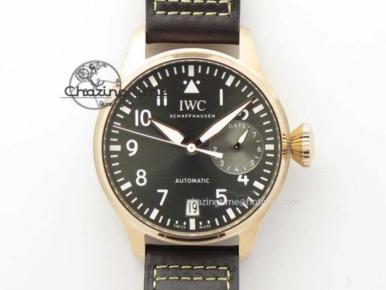 Big Pilot Real PR 2016 IW500917 RG ZF Best Edition Gray Dial On Brown Leather Strap A51111