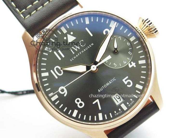 Big Pilot Real PR 2016 IW500917 RG ZF Best Edition Gray Dial On Brown Leather Strap A51111