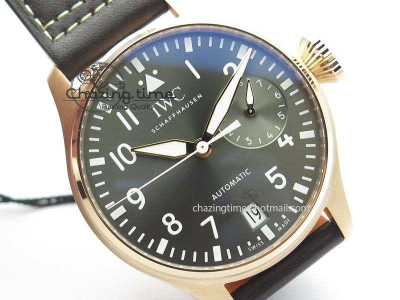 Big Pilot Real PR 2016 IW500917 RG ZF Best Edition Gray Dial On Brown Leather Strap A51111