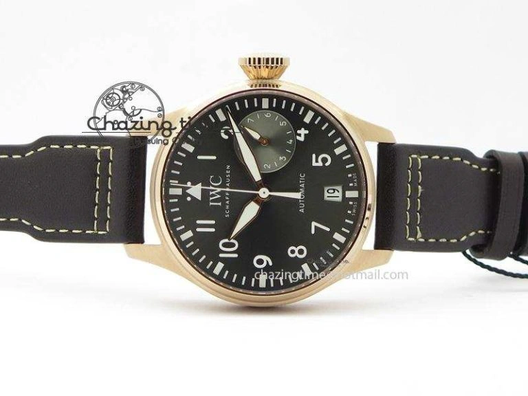 Big Pilot Real PR 2016 IW500917 RG ZF Best Edition Gray Dial On Brown Leather Strap A51111