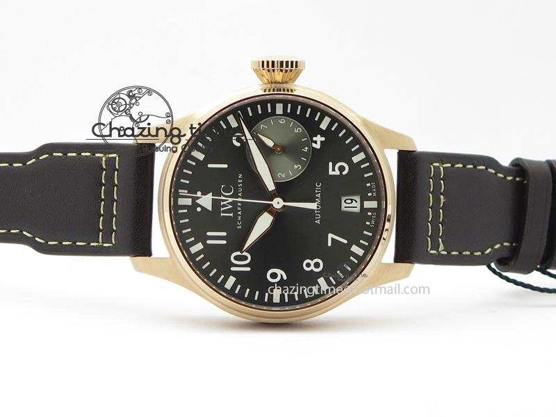 Big Pilot Real PR 2016 IW500917 RG ZF Best Edition Gray Dial On Brown Leather Strap A51111