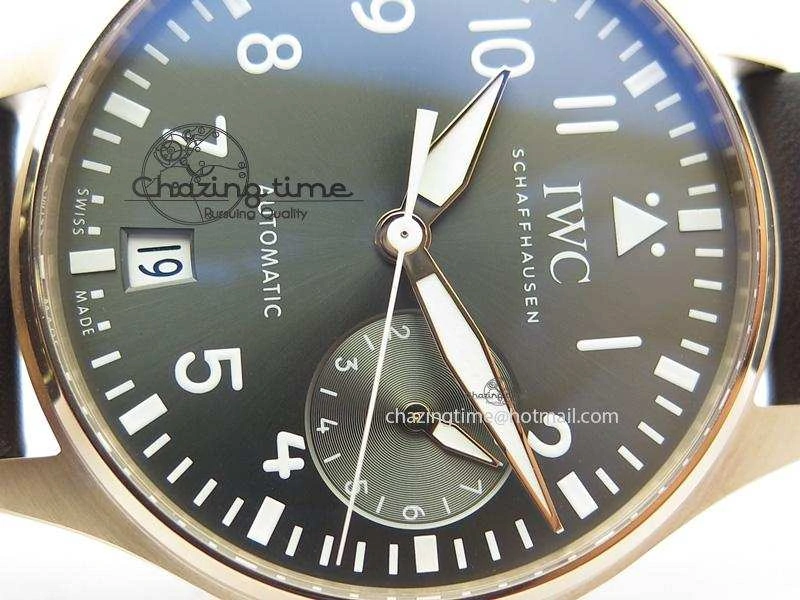 Big Pilot Real PR 2016 IW500917 RG ZF Best Edition Gray Dial On Brown Leather Strap A51111