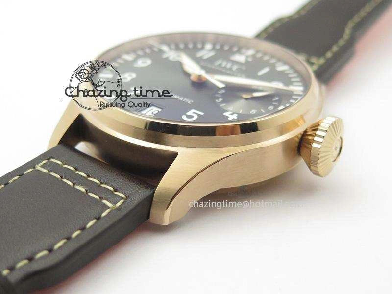 Big Pilot Real PR 2016 IW500917 RG ZF Best Edition Gray Dial On Brown Leather Strap A51111