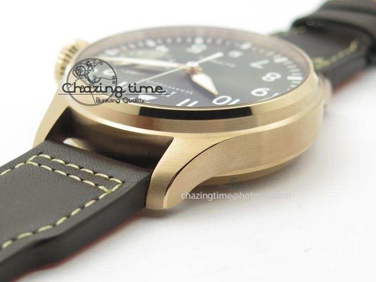 Big Pilot Real PR 2016 IW500917 RG ZF Best Edition Gray Dial On Brown Leather Strap A51111