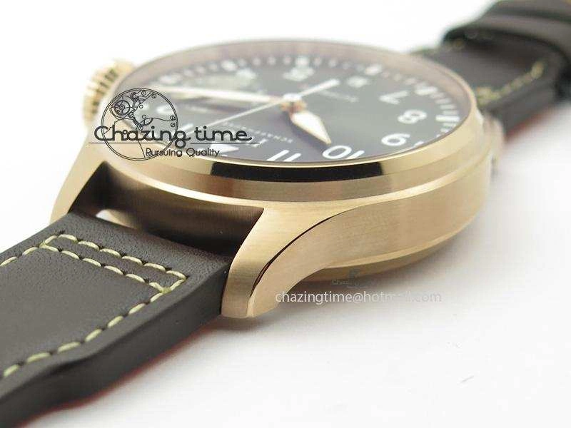 Big Pilot Real PR 2016 IW500917 RG ZF Best Edition Gray Dial On Brown Leather Strap A51111