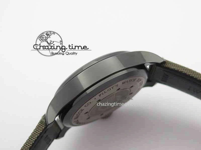 Big Pilot Real PR 48mm IW501902 Real Ceramic ZF 1:1 Best Edition On Green Nylon Strap A51111 V2