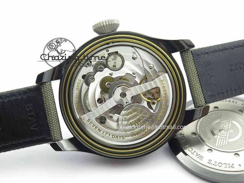 Big Pilot Real PR 48mm IW501902 Real Ceramic ZF 1:1 Best Edition On Green Nylon Strap A51111 V2