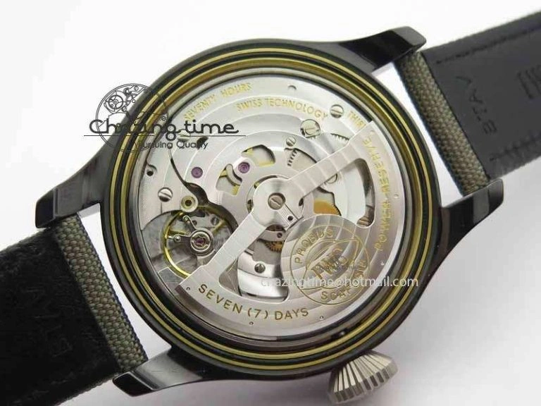 Big Pilot Real PR 48mm IW501902 Real Ceramic ZF 1:1 Best Edition On Green Nylon Strap A51111 V2