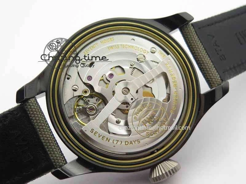 Big Pilot Real PR 48mm IW501902 Real Ceramic ZF 1:1 Best Edition On Green Nylon Strap A51111 V2