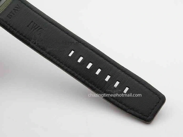 Big Pilot Real PR 48mm IW501902 Real Ceramic ZF 1:1 Best Edition On Green Nylon Strap A51111 V2