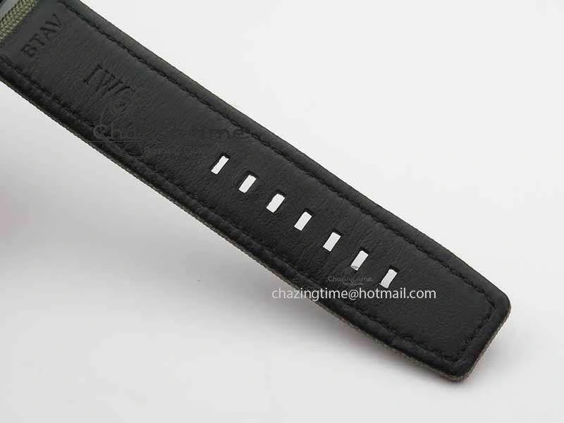 Big Pilot Real PR 48mm IW501902 Real Ceramic ZF 1:1 Best Edition On Green Nylon Strap A51111 V2