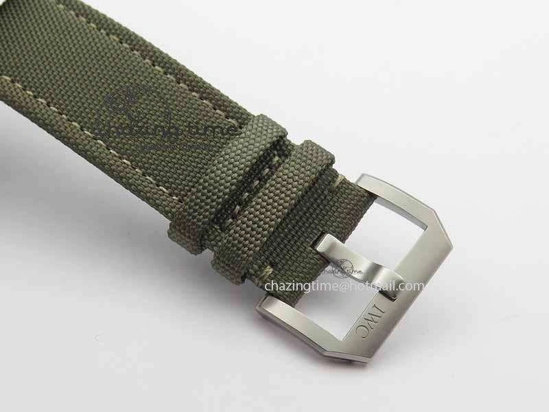 Big Pilot Real PR 48mm IW501902 Real Ceramic ZF 1:1 Best Edition On Green Nylon Strap A51111 V2