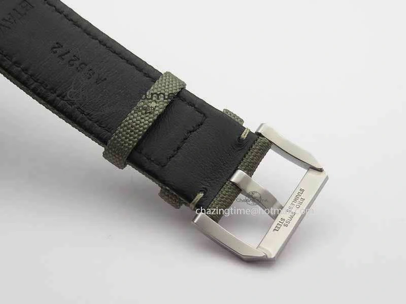 Big Pilot Real PR 48mm IW501902 Real Ceramic ZF 1:1 Best Edition On Green Nylon Strap A51111 V2
