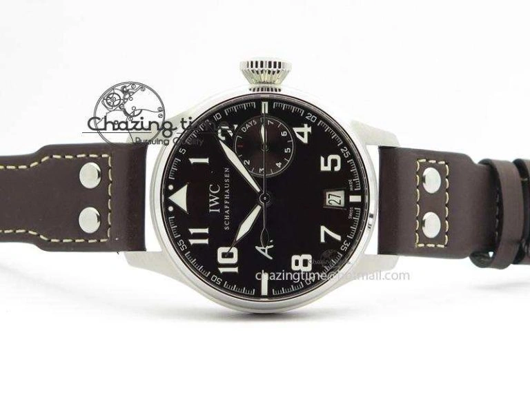 Big Pilot Real PR IW500422 ZF Best Edition Brown Dial On Brown Leather Strap A51111