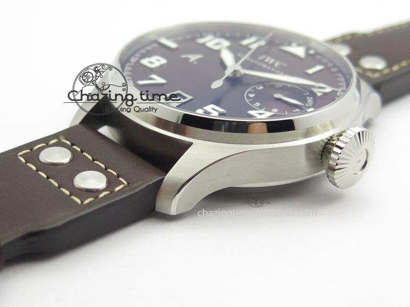 Big Pilot Real PR IW500422 ZF Best Edition Brown Dial On Brown Leather Strap A51111