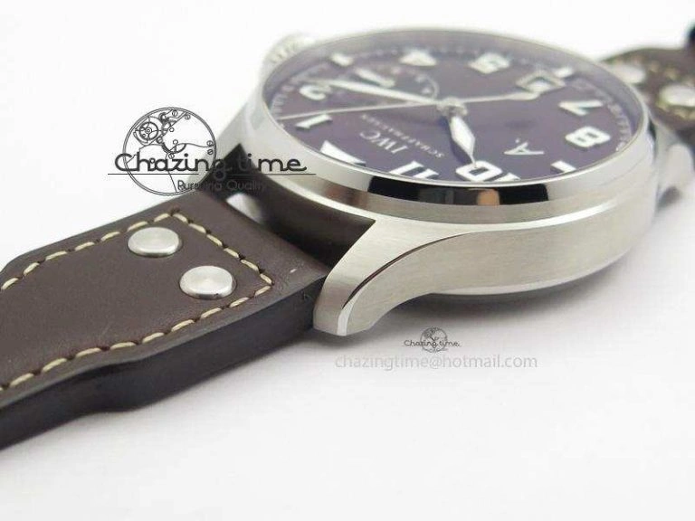 Big Pilot Real PR IW500422 ZF Best Edition Brown Dial On Brown Leather Strap A51111
