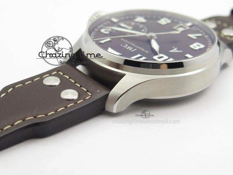 Big Pilot Real PR IW500422 ZF Best Edition Brown Dial On Brown Leather Strap A51111