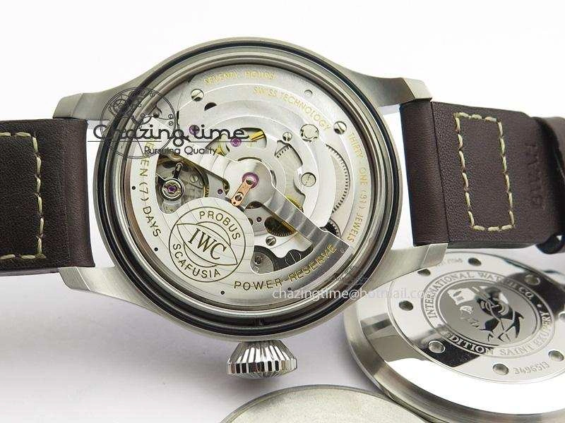 Big Pilot Real PR IW500422 ZF Best Edition Brown Dial On Brown Leather Strap A51111
