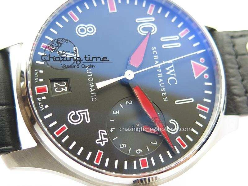 Big Pilot Real PR IW500433 “Muhammad Ali” ZF Best Edition On Black Leather Strap A51111