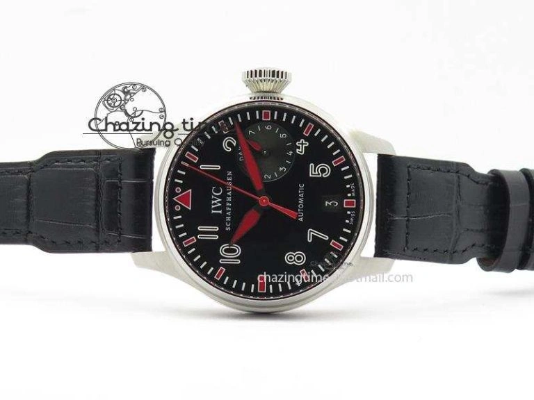 Big Pilot Real PR IW500435 “Muhammad Ali” ZF Best Edition On Black Leather Strap A51111