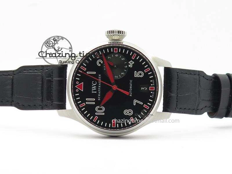 Big Pilot Real PR IW500435 “Muhammad Ali” ZF Best Edition On Black Leather Strap A51111