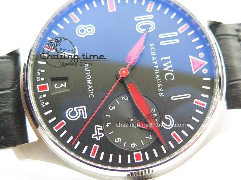 Big Pilot Real PR IW500435 “Muhammad Ali” ZF Best Edition On Black Leather Strap A51111