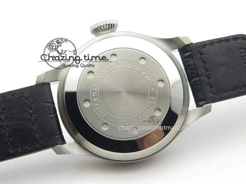 Big Pilot Real PR IW500906 ZF 1:1 Best Edition Silver Dial On Black Leather Strap A51111