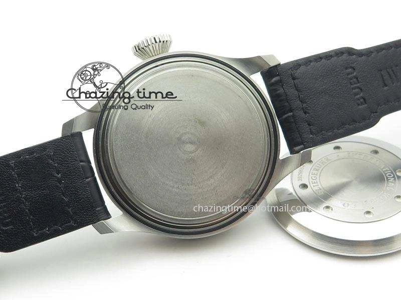 Big Pilot Real PR IW500906 ZF 1:1 Best Edition Silver Dial On Black Leather Strap A51111