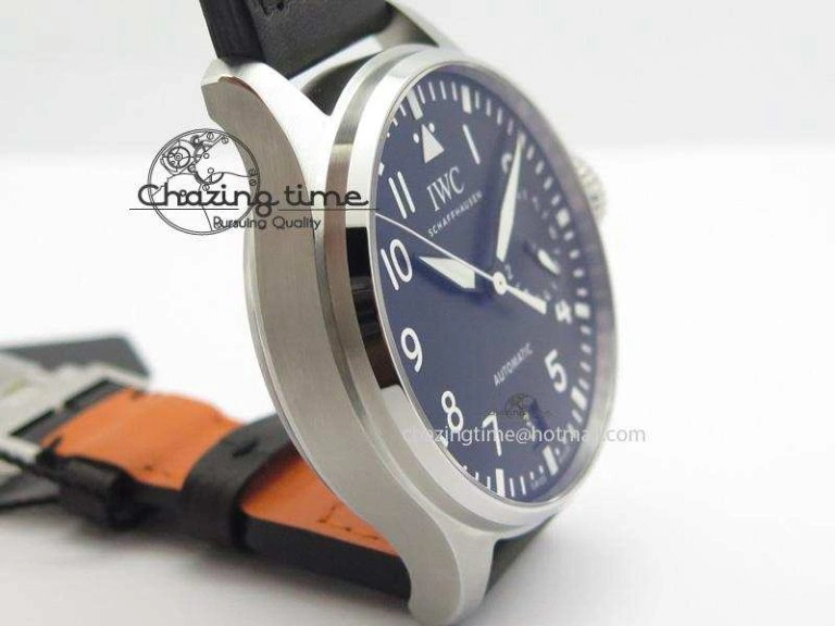Big Pilot Real PR IW500912 ZF Best Edition Black Dial On Black Leather Strap A51111