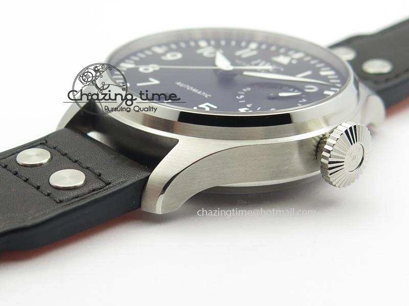 Big Pilot Real PR IW500912 ZF Best Edition Black Dial On Black Leather Strap A51111