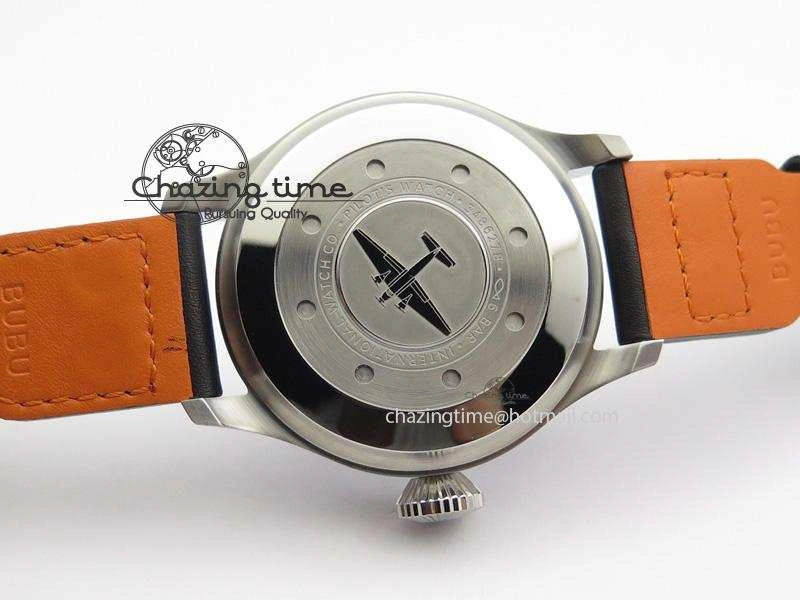 Big Pilot Real PR IW500912 ZF Best Edition Black Dial On Black Leather Strap A51111