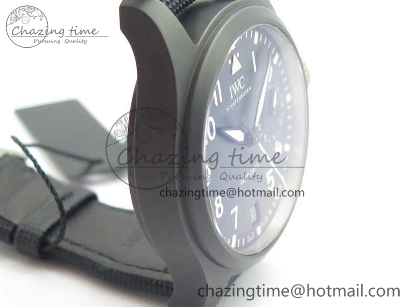 Big Pilot Real PR IW502001 Real Ceramic ZF 1:1 Best Edition On Black Calfskin Strap A51111 V2