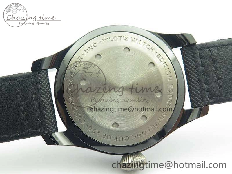 Big Pilot Real PR IW502003 Real Ceramic ZF 1:1 Best Edition On Black Calfskin Strap A51111 V2