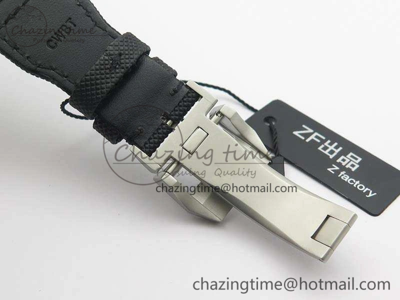 Big Pilot Real PR IW502003 Real Ceramic ZF 1:1 Best Edition On Black Calfskin Strap A51111 V2