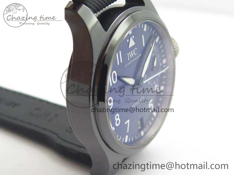 Big Pilot Real PR IW502003 Real Ceramic ZF 1:1 Best Edition On Black Calfskin Strap A51111 V2